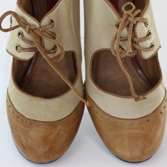 Miz Mooz Symphony Leather Mary Jane Lace-up Heels (7 US) - Picture 4 of 8